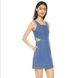 Madewell Denim Cut Out Mini Dress 0
